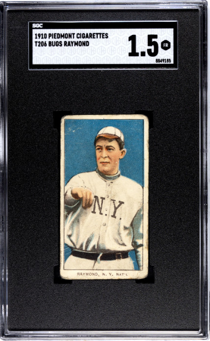 1910 Piedmont Cigarettes (T206) Raymond, Bugs SGC 1.5