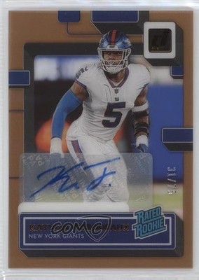 2022 Clearly Donruss Rated Orange 31/75 Kayvon Thibodeaux Rookie Auto RC 17ok