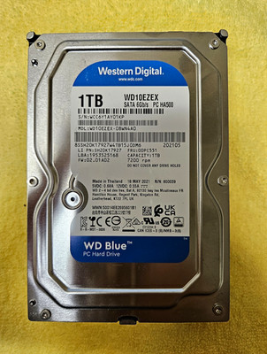 Western Digital WD Blue 1TB WD10EZEX 3.5in SATA III 7200RPM 64MB HDD