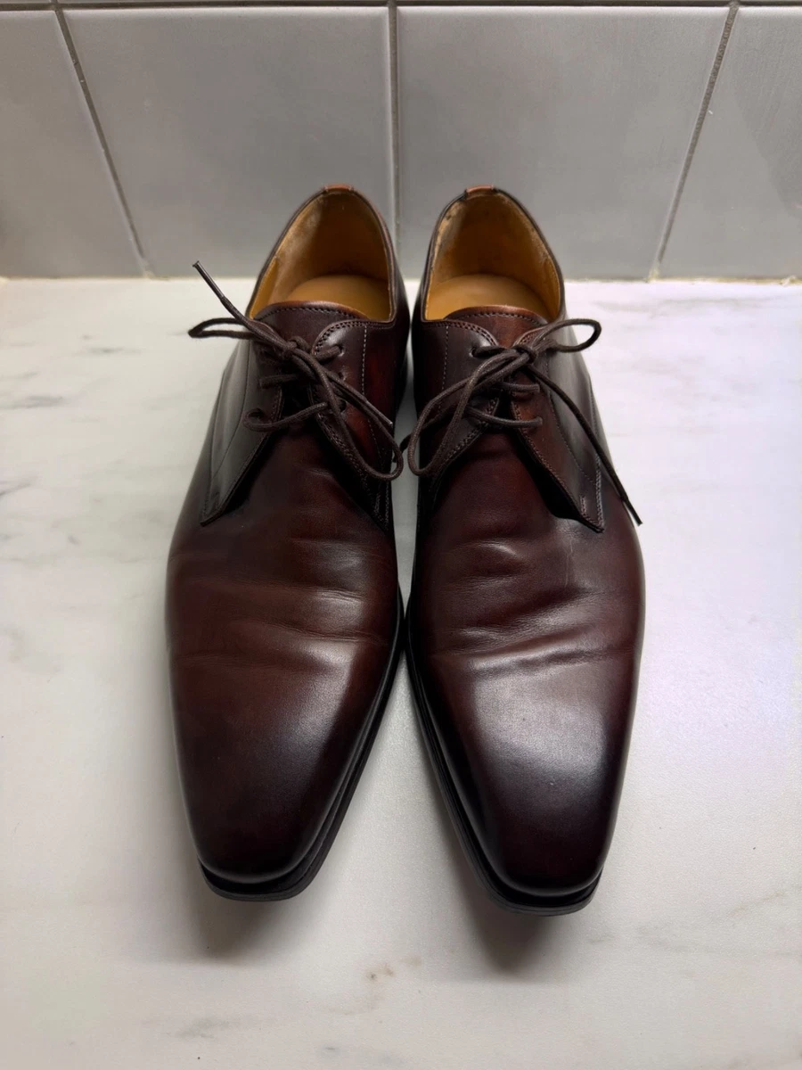 Magnanni Men’s Burgundy Leather Apron Toe Derbies Size 11M Made In Spain ?? Magnanni Red Dress Shoes for Men for sale | eBay main image 3