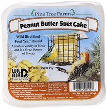 Pine Tree Farms 6 Pack Peanut Butter Suet Cake Wild Bird Food 12 Ounce