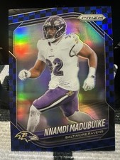 2025 Prizm #22 Nnamdi Madubuike Black & Blue Checkerboard SP