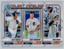 2021 BOWMAN #TP-DET ZACK SHORT / RILEY GREENE / MATT MANNING TIGERS