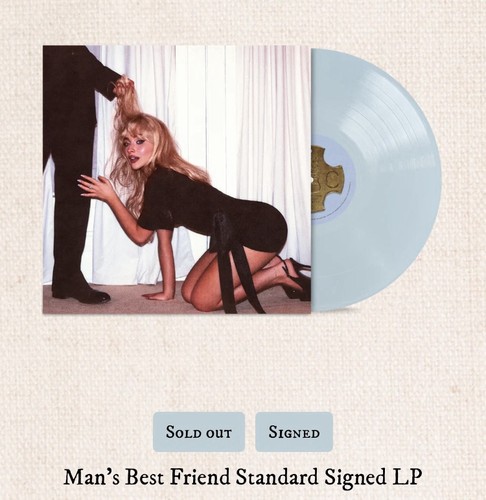 Sold Out SIGNED Sabrina Carpenter Man's Best Friend Vinyl LP Mint! Item In Hand - Picture 6 of 15