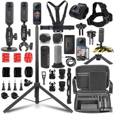 Accessories Kit for Insta360 X5,Included Carrying Case with Belt,135Cm Selfie St