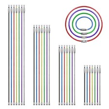 28 pcs Metal Wire Keychains, 2mm Stainless Steel Connecter Key Rings Loops, 4...