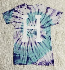 Men’s HUF Blue/Purple Double Sided Tie Dye T-Shirt Size Small