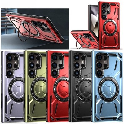 Für Samsung Galaxy S25 S24 S23 FE S22 Ultra Magnet Ring Ständer Armor Case Hülle