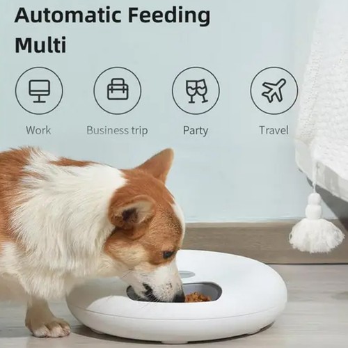TODO Automatic Pet Feeder 180ml x6 Meal Digital Lcd Dog Cat Food Bowl Timer W... - Picture 3 of 8