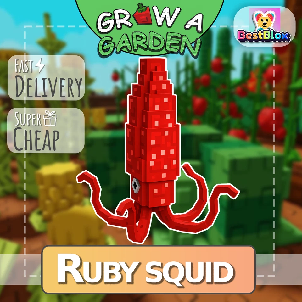 ROBLOX GROW A GARDEN RUBY SQUID 💎🦑Calamaro rubino 🎮ROBLOX 🪴Coltiva un giardino | ECONOMICO | VELOCE | AFFIDABILE✅