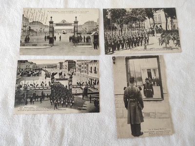 Lot de 4 Cartes postales cpa Grande Guerre 14/18 Montluçon Caserne Richemont - Photo 1/4