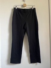 Quince Women's Ultra-Stretch Ponte Straight Leg Pant, Black Large