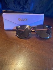Quay Coffee Run Sunglasses Purple Tortoise Frame Smoke Lenses Polarized