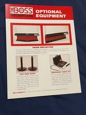 Snowplow "The Boss" Optional Equipment Dealer Sales Brochure