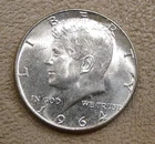 Bright Uncirculated 1964 Silver Kennedy Half Dollar