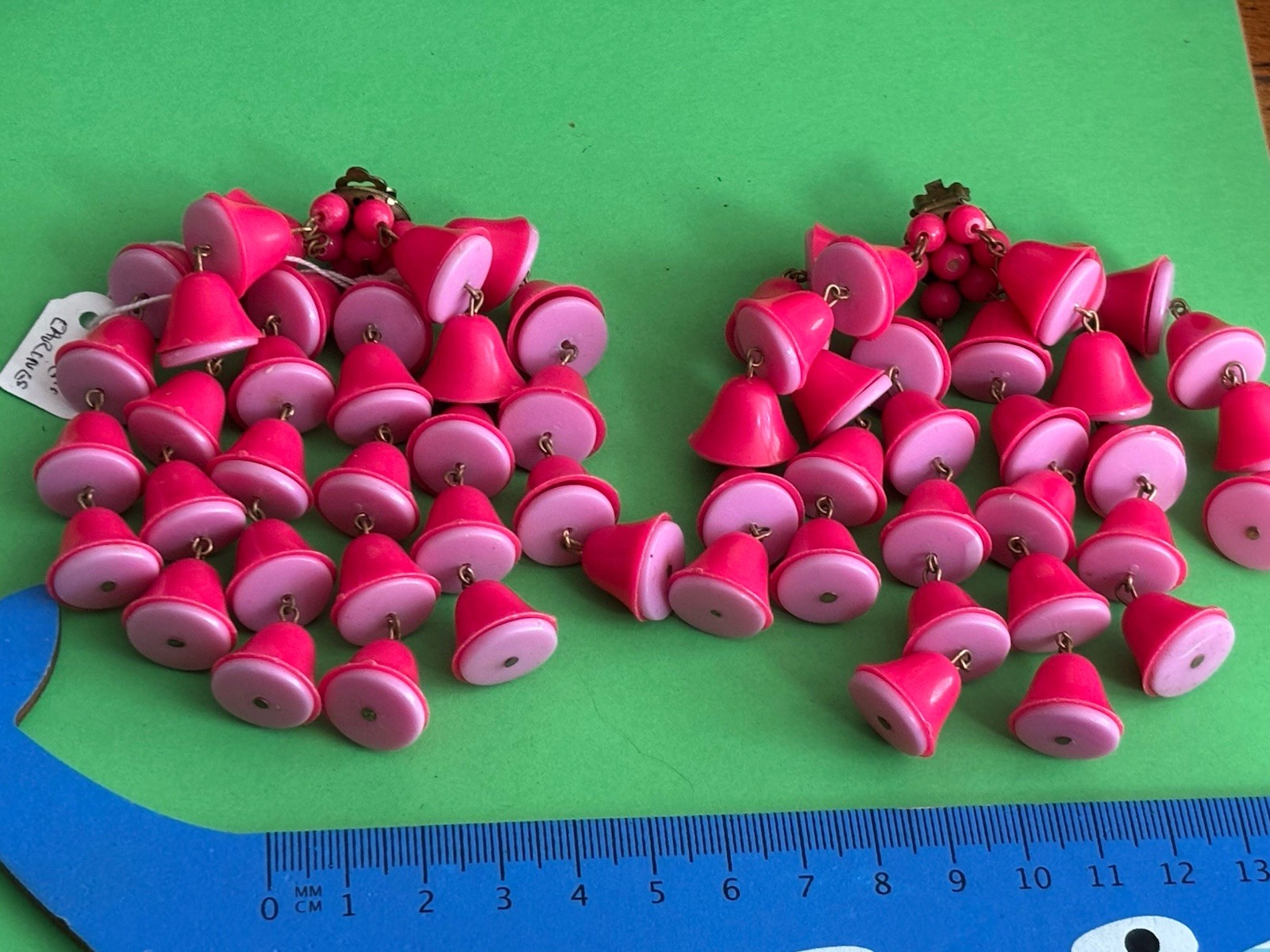 Plastic Clip On Earrings Large Statement Pieces O… - image 1