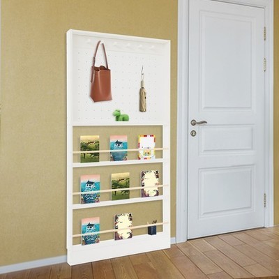 Behind Door Bookshelf Toddler Bookshelf & Pegboard Storage Cabinet for Toy&Book