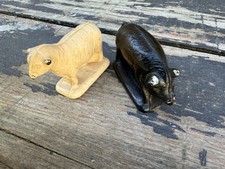 VTG toy pig Hog  Sheep USA Made Bran toy piggy farm animal Plastic 50s 2 1/2  