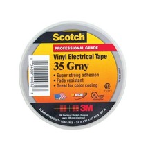 Gray 3M 35 Electrical Tape, 7 mil, 3/4" x 66' Pack of 100 