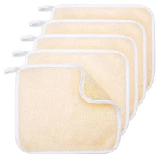 5 Pieces Bath Exfoliating Face and Body Wash Cloths Towel Weave Bath Cloth2835
