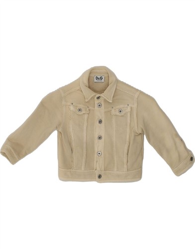 DOLCE & GABBANA Baby Girls Bomber Jacket 18-24 Months Beige Cotton CD01