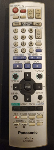 Genuine Panasonic EUR7720LB0 Remote Control For VCR/DVD/TV DMRES30V DMRES40V