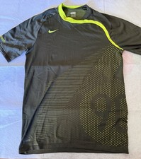 T-shirt Nike Uomo M Nero/Giallo Fluo Sportiva e Trendy 90 total