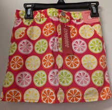 NEW Gymboree Citrus Skirt Skort Girls Size 5 Adjustable Waist Pink Orange Yellow