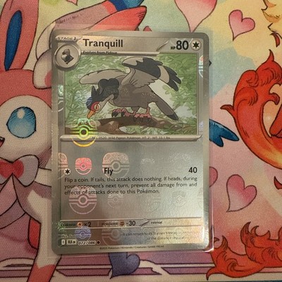 Pokémon TCG Tranquill 072/086 Master Ball Pattern SV10.5: Black