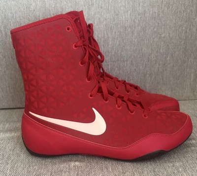 Nike KO Red and White Boxing Shoes Size 14 Mend