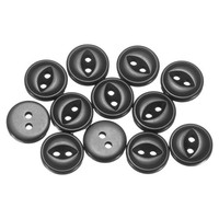 12-Teilig Schwarze Runde NäHknöPfe 11,5Mm FüR Resin 2-Loch Fischaugen Handwerk