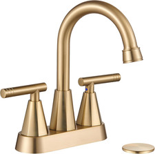 Brushed Gold Bathroom Faucets, 4-Inch Bathroom Sink Faucet, Gold
