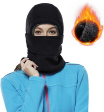 Ski Mask for Women Men, Sherpa Hood Ski Mask, Winter Balaclava Windproof Hooded