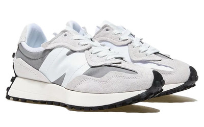 New Balance 327 Men s Colorblock Suede Low Top Lace-Up Sneakers White/Gray/Black