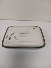 Vintage Denby Greenwheat 11" x 8" Lidded Oven Roasting Serving Casserole Dish