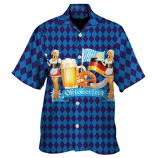Beach Shirt Order Oktoberfest Celebration Beer Hawaiian Aloha Shirts