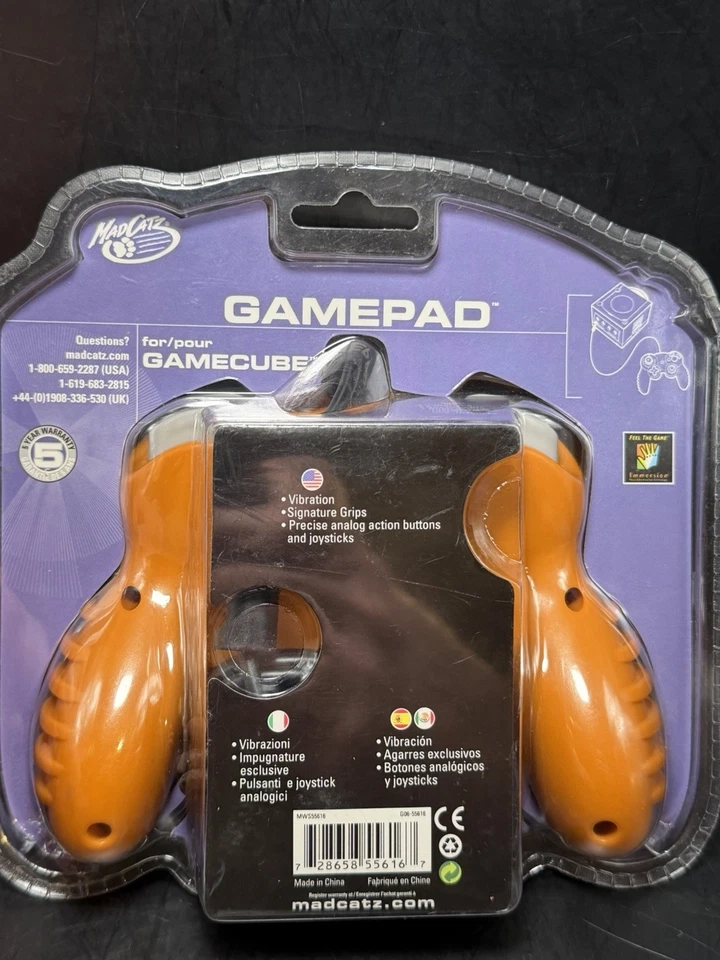Gamepad MadCatz laranja 2007 para Nintendo GameCube NOVO LACRADO! - Imagem 2 de 4
