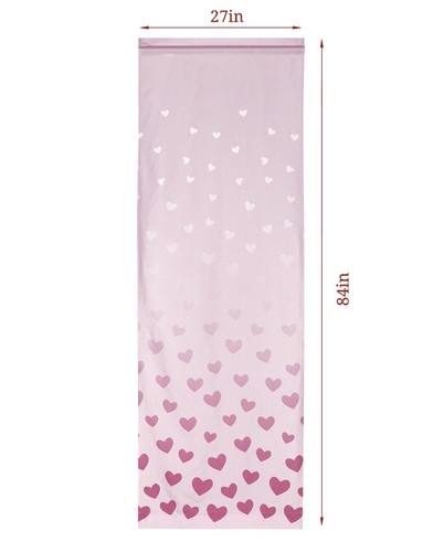 Ombre Hearts Curtain Panels Girls Window 54”x 84” set of 2 - Picture 3 of 8