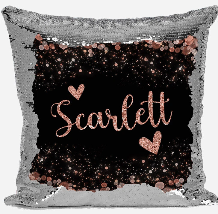 Personalized Favors Custom Photo Sequin Pillow Cases | Rose Gold Mermaid  Cover w Any Picture | Magic Reversible Throw Pillowcase Decorative Cushion  