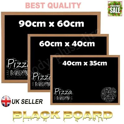 BIZTECHTRADING PREMIUM BLACKBOARD WOODEN FRAMED OFFICE NOTICE MENU CHALK BOARD SIGNS