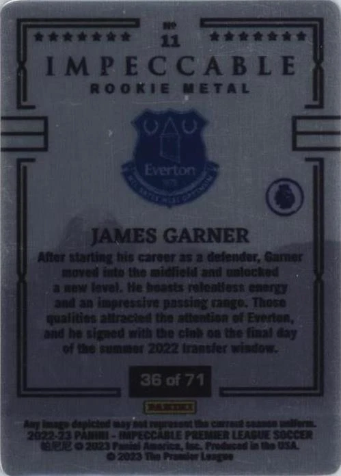 2022-23 Panini Impeccable Premier League James Garner #11 - 2 of 2