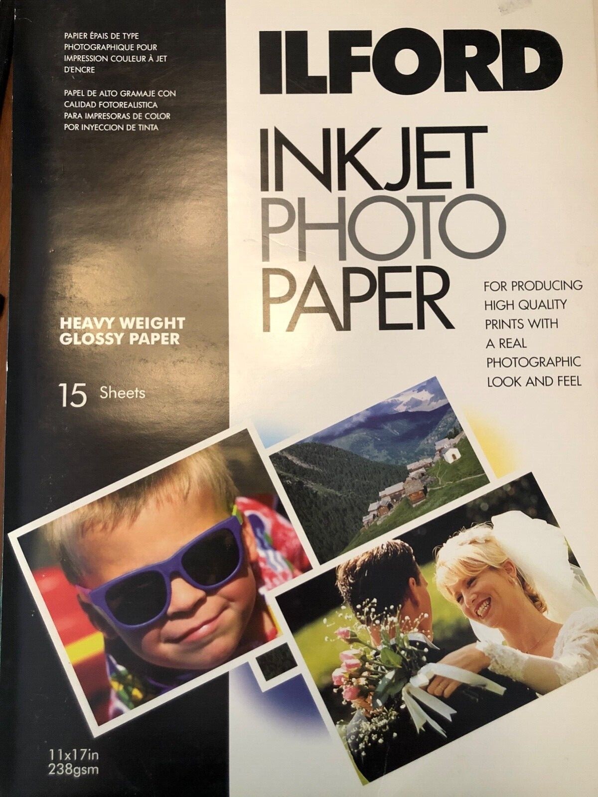 Ilford Inkjet Photo Paper Heavyweight Glossy 11x17 in (15 Sheets ea) 2