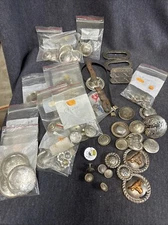 LARGE LOT OF SILVER/HARDWARE TACK REPAIR - Alpaca Mexico - Montana Silversmith