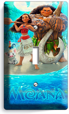 Moana Maui Pua Pig Chicken Hei Single Light Switch Wall Plate Cover Room Decor Wall Plates Home Improvement