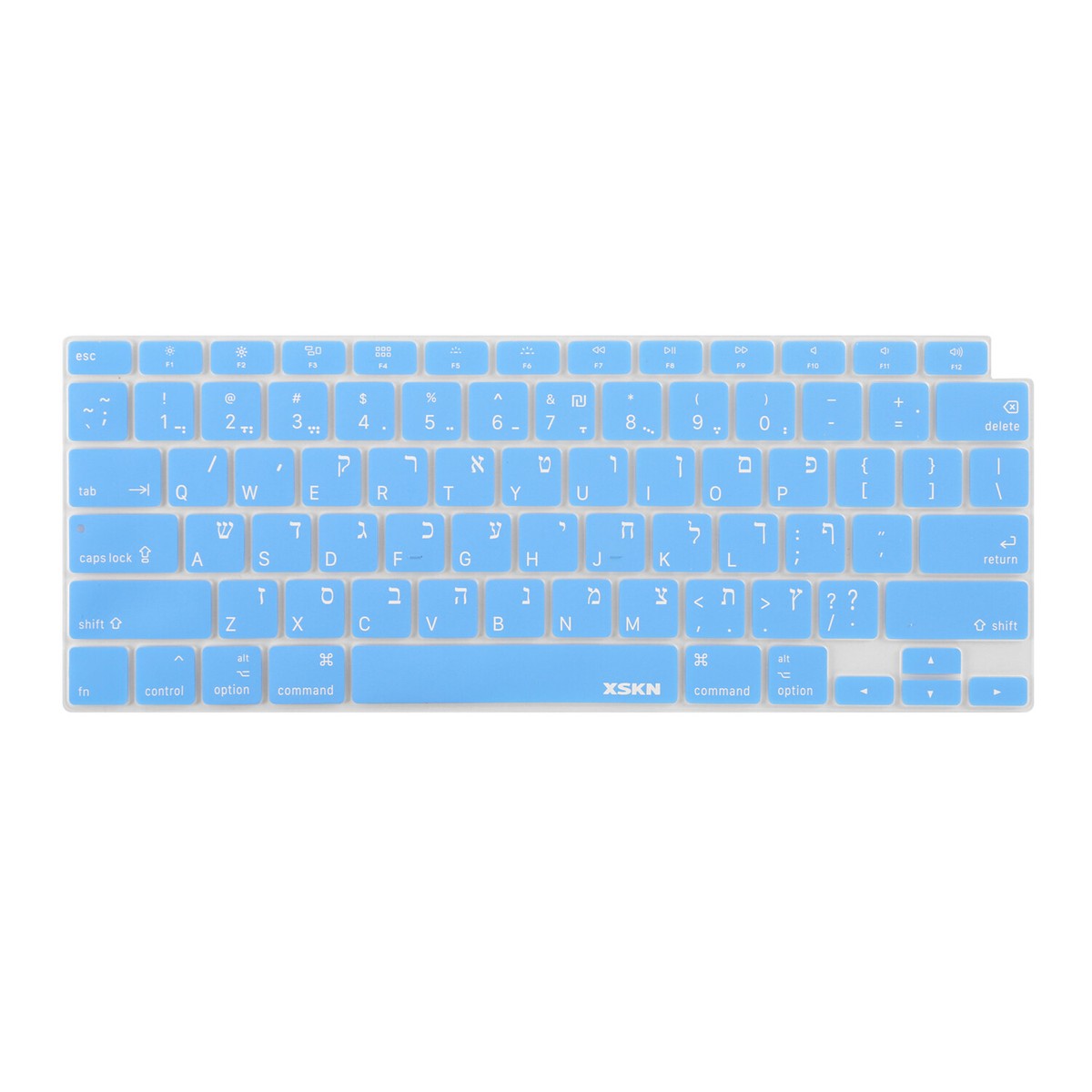 XSKN US Hebrew Keyboard Cover for Macbook Air 13.3 with Touch ID