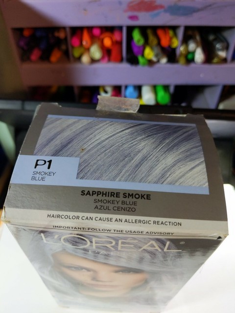 loreal hair color smokey blue