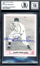 Harry Brecheen Gem Mint 10 Beckett BAS Signed 1985 TCMA Playball 1949 Autograph