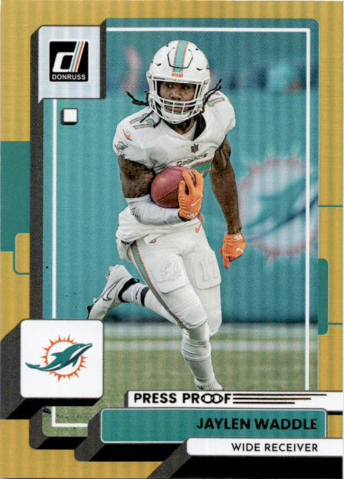 2022 Donruss 123 Jaylen Waddle Premium Press Proof