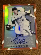 RYAN CLIFFORD 2021 LEAF PERFECT GAME Orange Rainbow AUTOGRAPH #1/1 ASTROS METS