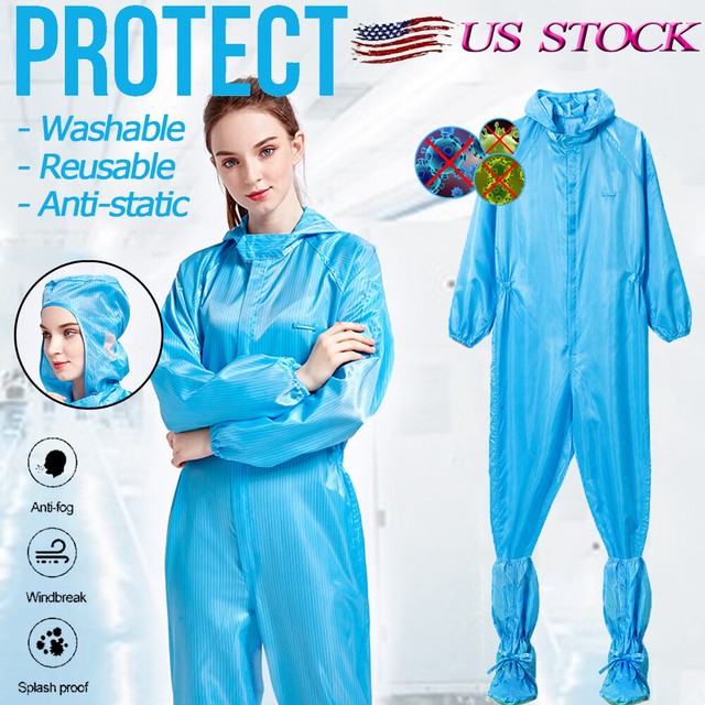 Reusable Coveralls Clothing Protective Safety Overalls Suit Full